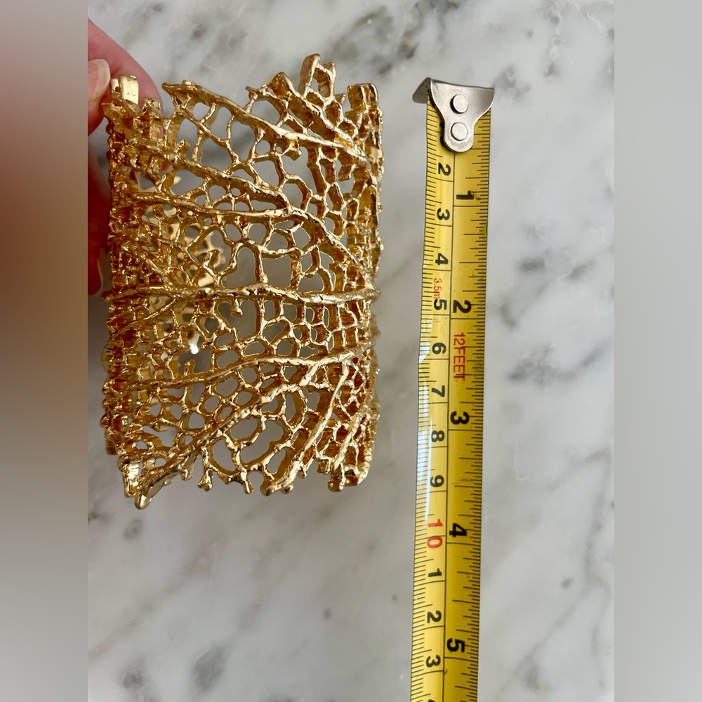 Zara Gold Coral Reef Cuff Bracelet - Picture 4 of 5